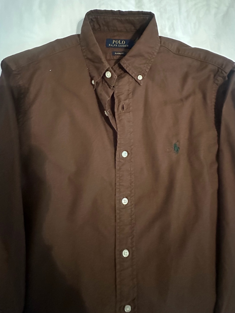 Polo by Ralph Lauren Brown Long-Sleeve Button-Down Shirt